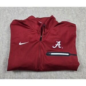 Nike 1/4 Zip Pullover Fleece Dry Fit Sweatshirt Mens Large NCAA Alabama Football